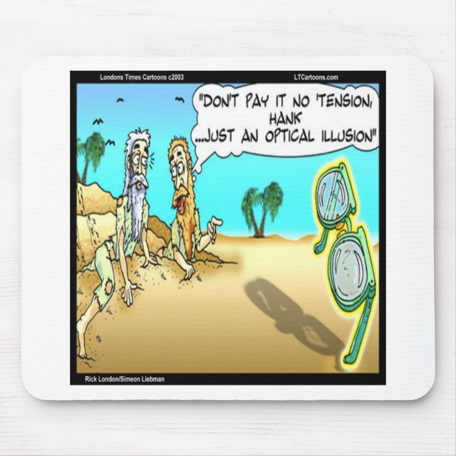 Alfombrilla De Ratón Rick London Funny Optical Optometrist Illusion (Frente)