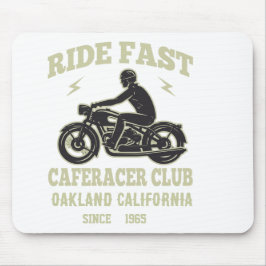 Alfombrilla De Ratón Ride Fast Cafe Racer Club Personalizado