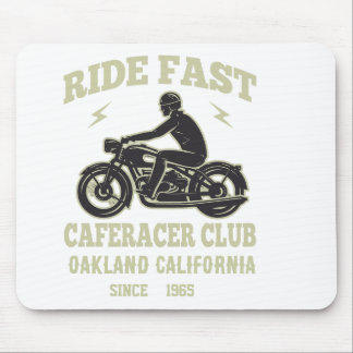 Alfombrilla De Ratón Ride Fast Cafe Racer Club Personalizado