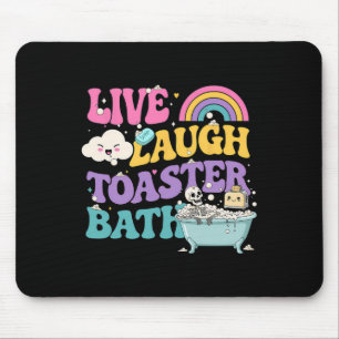 Alfombrilla De Ratón Ríe En Vivo Toaster The Funny Skeleton Meme Dark H