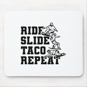 Alfombrilla De Ratón Rige Slide Taco Repetir Snowboarder Snowboard