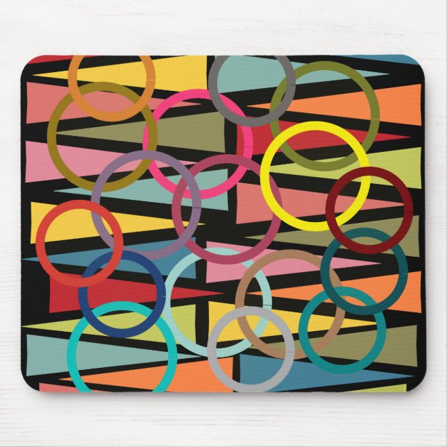 Alfombrilla De Ratón Rings and Triangles (Frente)