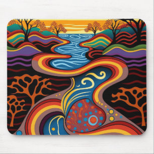 Alfombrilla De Ratón Río, aborigen, tiempo de sueño.