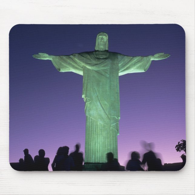 Alfombrilla De Ratón Río de Janeiro, Brasil. la estatua de Cristo en (Frente)