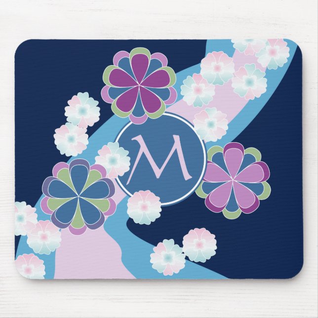 Alfombrilla De Ratón Río del crisantemo de Nagarekiku del japonés (Frente)