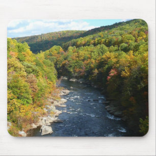 Alfombrilla De Ratón Río Ohiopyle en otoño en Pensilvania