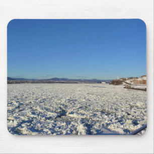 Alfombrilla De Ratón Río San Lorenzo en invierno, Quebec, Canadá