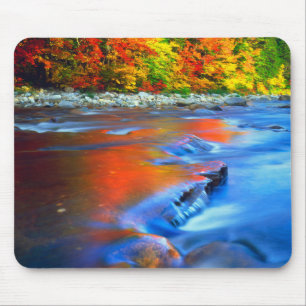 Alfombrilla De Ratón Río Swift reflejando colores de otoño