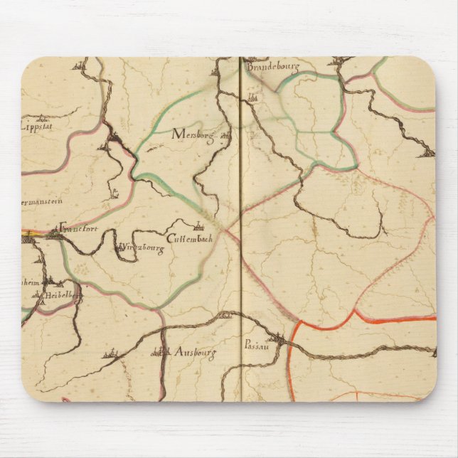 Alfombrilla De Ratón Ríos y valles de Alemania (Frente)