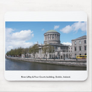 Alfombrilla De Ratón River Liffey & Four Courts, Dublín Irlanda.
