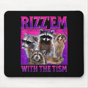 Alfombrilla De Ratón Rizz em con el meme del tism mapache autista autis