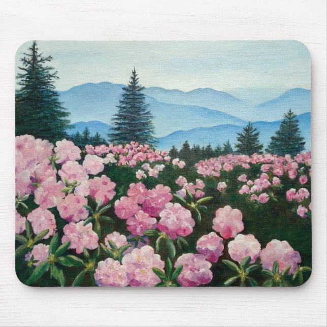 Alfombrilla De Ratón Roan Mt Rhododendron Bella Artes Imprimir almohadi (Frente)