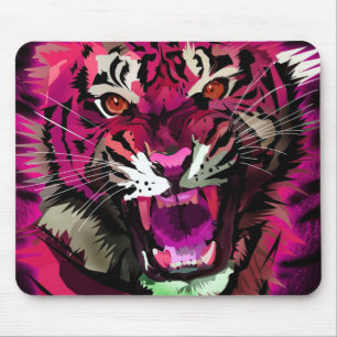 Alfombrilla De Ratón Roar de tigres - Rosa
