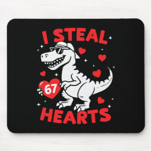 Alfombrilla De Ratón Robo 67 Corazón Dinosaurio Para Niños Niñas Vale