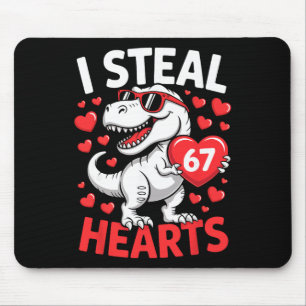 Alfombrilla De Ratón Robo 67 Corazones Divertido 67 San Valentín Hombre
