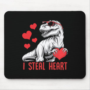 Alfombrilla De Ratón Robo corazón T-rex dinosaurio San Valentín niños n