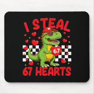 Alfombrilla De Ratón Robo Corazones 67 Día de San Valentín 67 Dinosauri