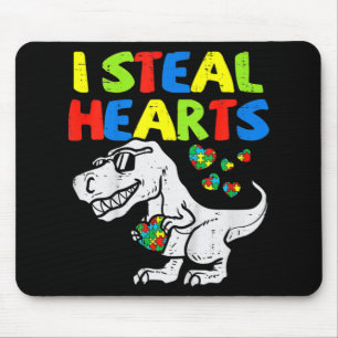 Alfombrilla De Ratón Robo corazones y traigo a los niños de dinosaurios