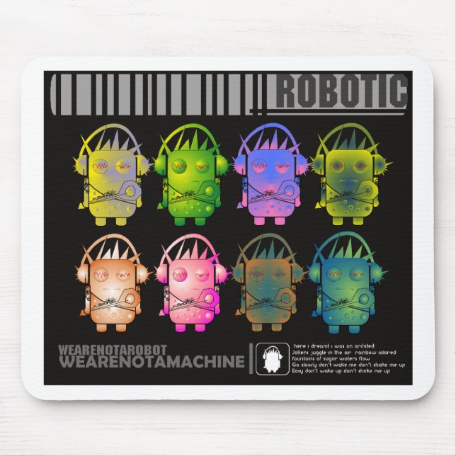 Alfombrilla De Ratón Robot II de Techno (Frente)