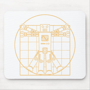 Alfombrilla De Ratón Robot Mousepad de da Vinci Vitruvian