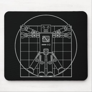 Alfombrilla De Ratón Robot Mousepad de da Vinci Vitruvian