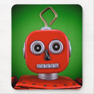 Alfombrilla De Ratón Robot rojo Mousepad