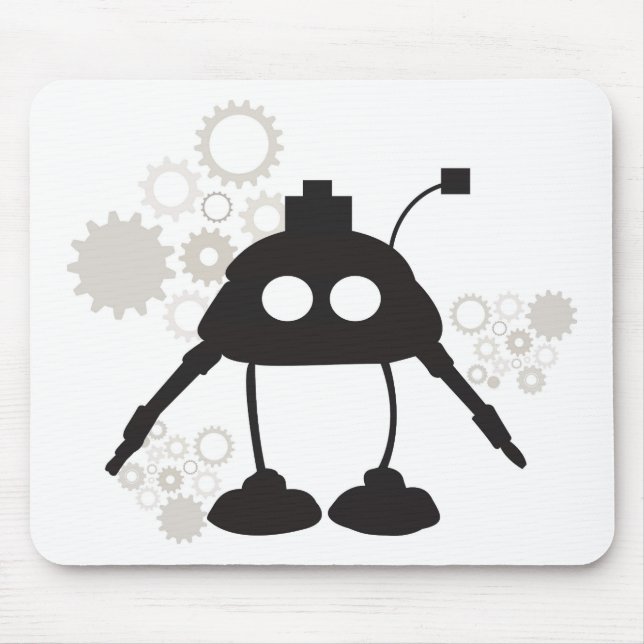 Alfombrilla De Ratón Robot y engranajes Mousepad (Frente)