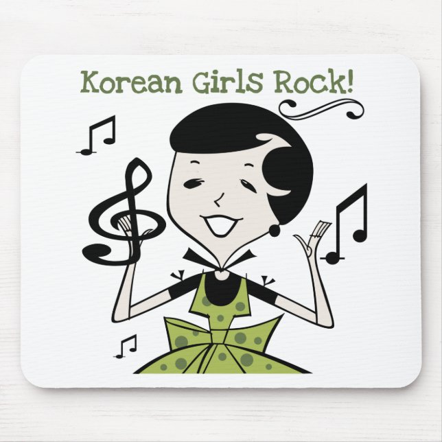 Alfombrilla De Ratón Roca coreana de los chicas (Frente)