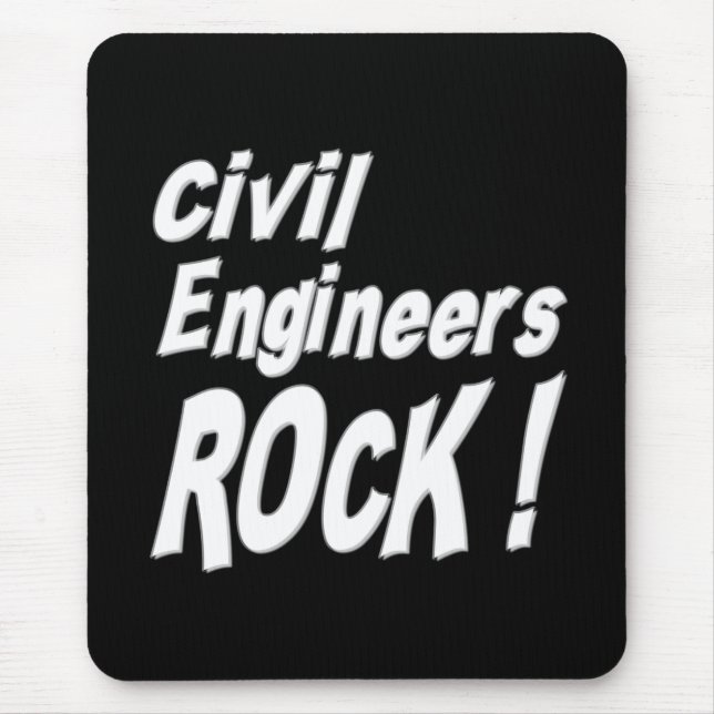 Alfombrilla De Ratón ¡Roca de los ingenieros civiles! Mousepad (Frente)
