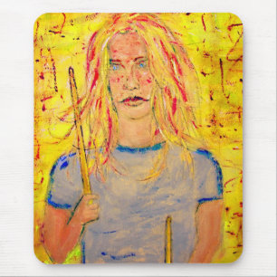 Alfombrilla De Ratón rocas de chica de tambores