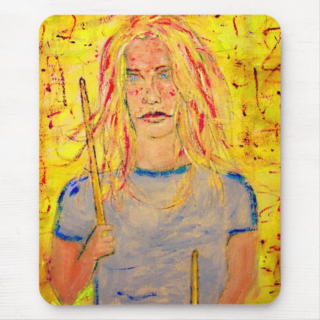 Alfombrilla De Ratón rocas de chica de tambores (Frente)