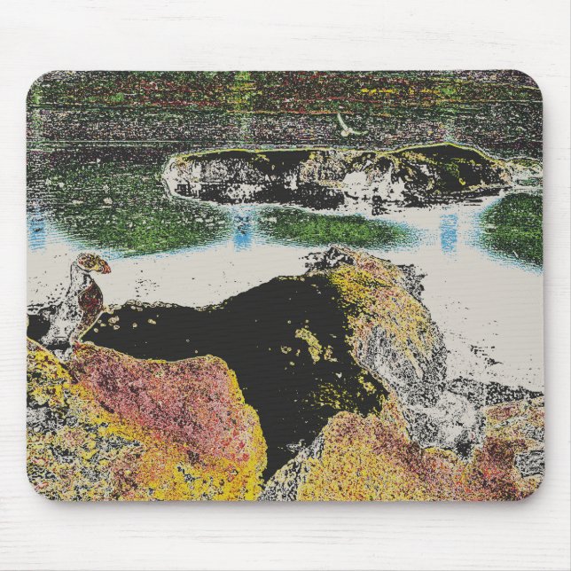 Alfombrilla De Ratón rocas del pájaro (Frente)