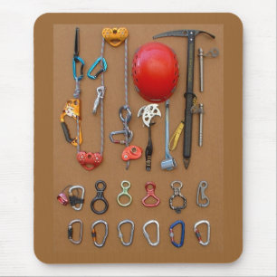 Alfombrilla De Ratón Rock Climber Mountaineering Gear Mousepad