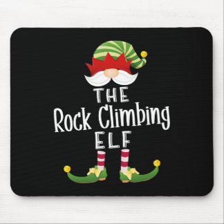 Alfombrilla De Ratón Rock Climbing Elf Group Christmas Funny Pajama Par