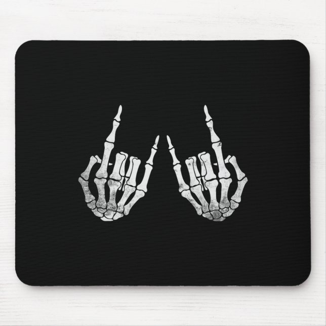 Alfombrilla De Ratón Rock Hand Lazy Halloween disfraces Guay Bones (Frente)