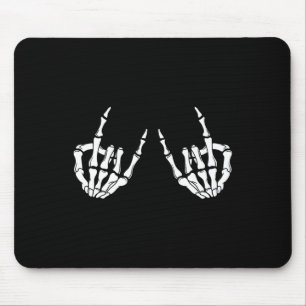 Alfombrilla De Ratón Rock On Rock Star Skeleton Hands Rocker Spooky Hal