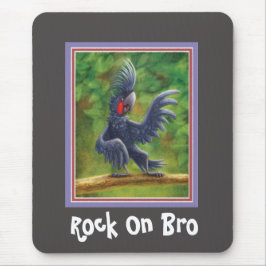 Alfombrilla De Ratón Rock sobre la palma negra berro Cockatoo Mousepad