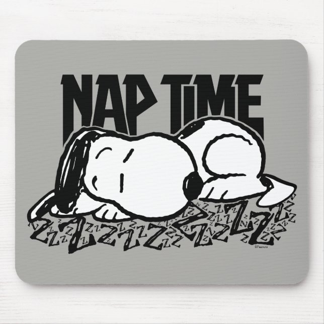 Alfombrilla De Ratón Rock Tees | Tiempo de Nap Snoopy (Frente)
