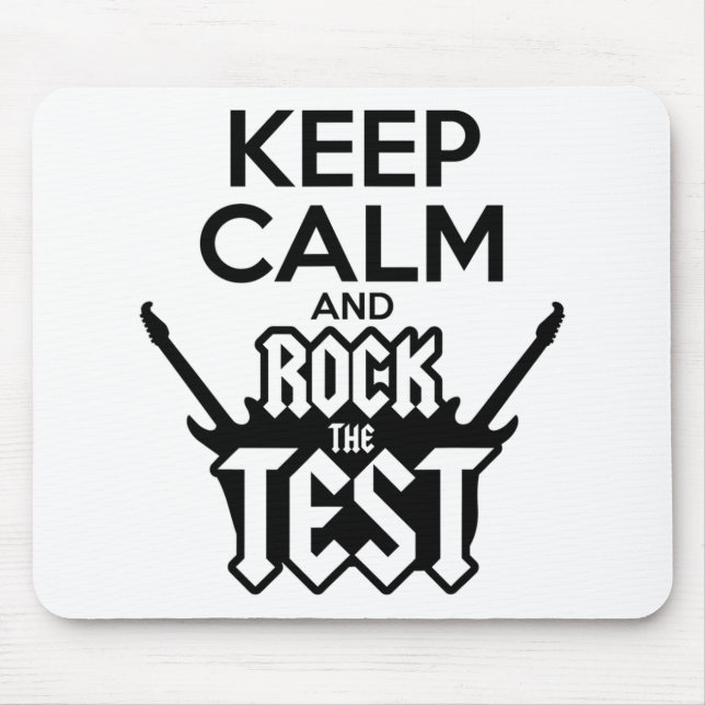 Alfombrilla De Ratón Rock The Test Day Teacher Testing Idea School (Frente)