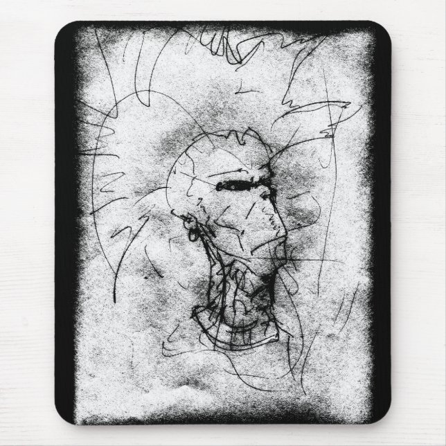 Alfombrilla De Ratón Rocker punk con Mohawk (Frente)