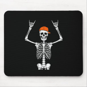 Alfombrilla De Ratón Rocker Skeleton Cap Skater Guay Halloween Punk Roc