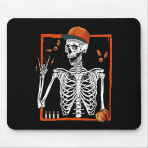 Alfombrilla De Ratón Rockero Skeleton Hand Rock On Costume Fun Hallowee