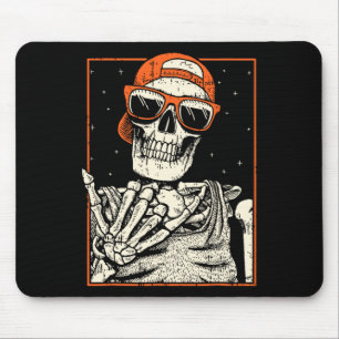 Alfombrilla De Ratón Rockero Skeleton Hand Rock On Costume Fun Hallowee