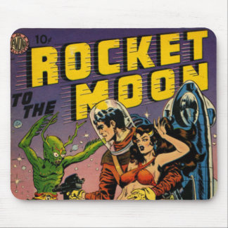 Alfombrilla De Ratón Rocket a la luna cómica