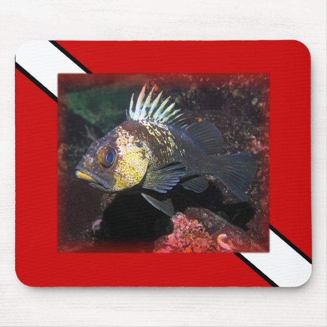 Alfombrilla De Ratón Rockfish de buceo Scuba - Mousepad (Frente)