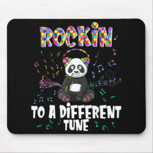 Alfombrilla De Ratón Rockin' A Otra Tune Panda Autism Awareness