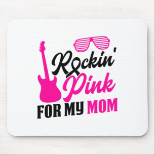 Alfombrilla De Ratón Rockin' Pink Para Mamá Cáncer De Mama