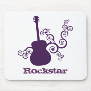 Alfombrilla De Ratón Rockstar Guitar Mousepad, Púrpura