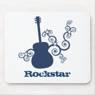 Alfombrilla De Ratón Rockstar Guitar Mousepad, Royal Blue