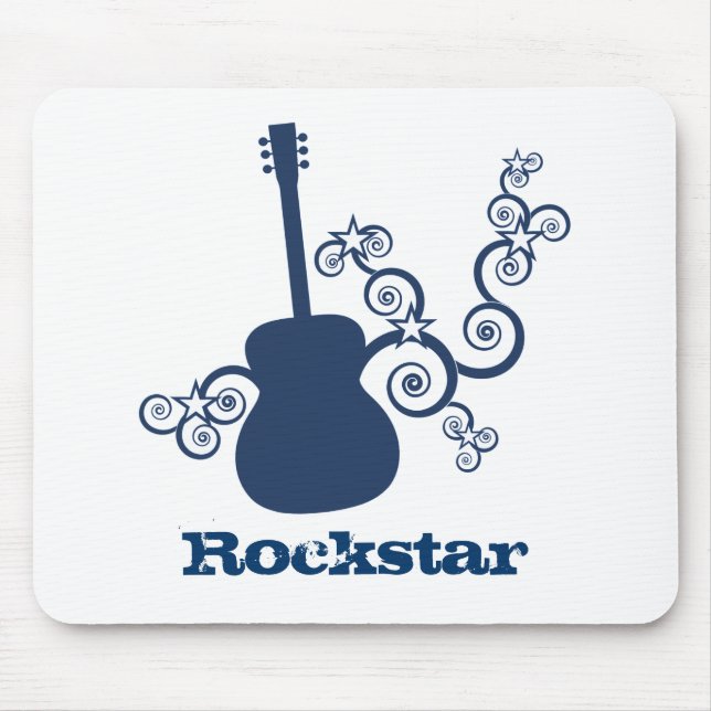 Alfombrilla De Ratón Rockstar Guitar Mousepad, Royal Blue (Frente)